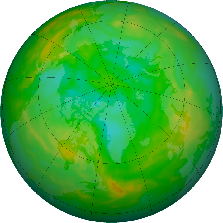 Arctic ozone map for 24 July 1979